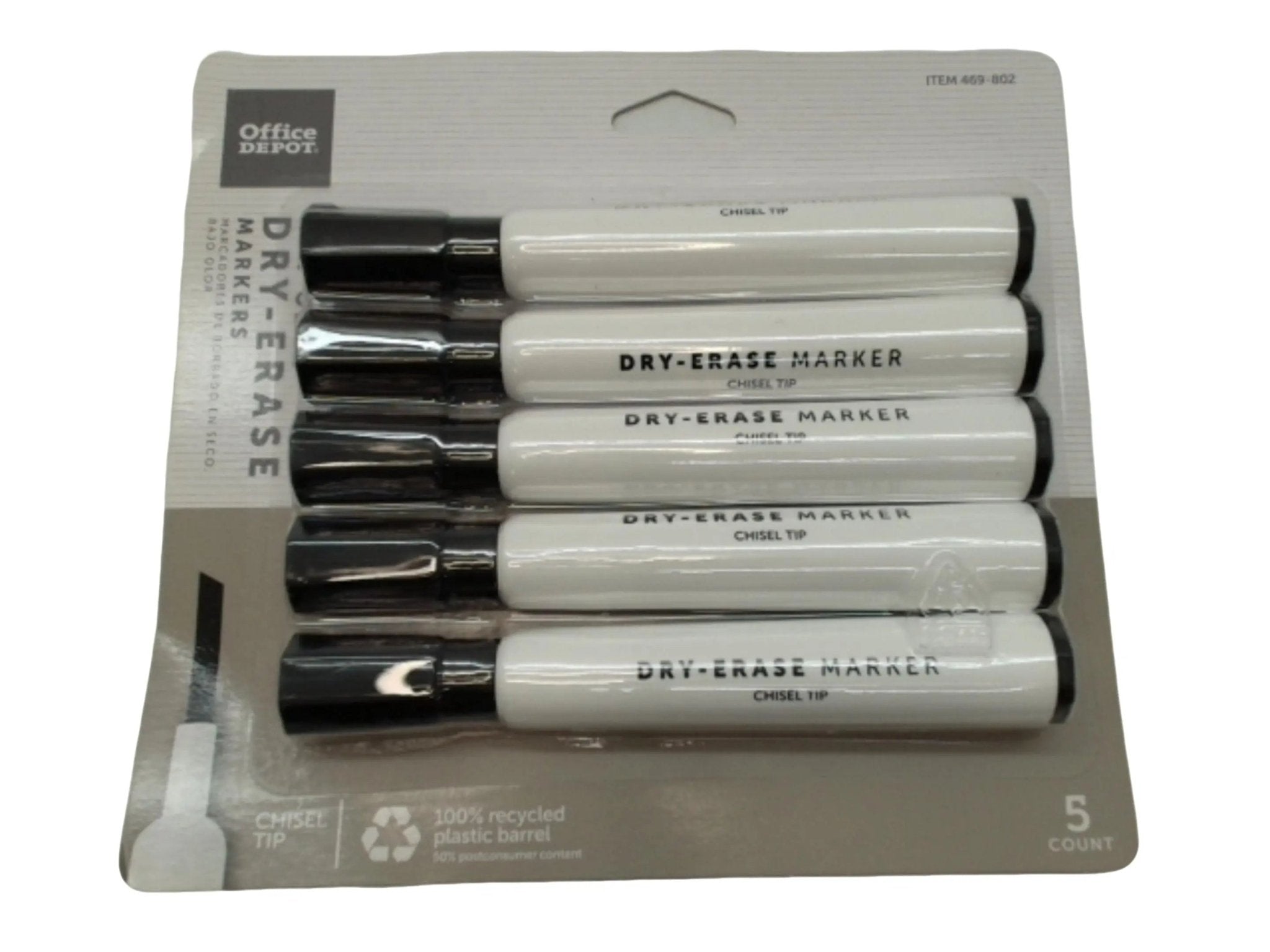 Dry Erase Markers 5pk. Black Office Depot - Brantford Surplus