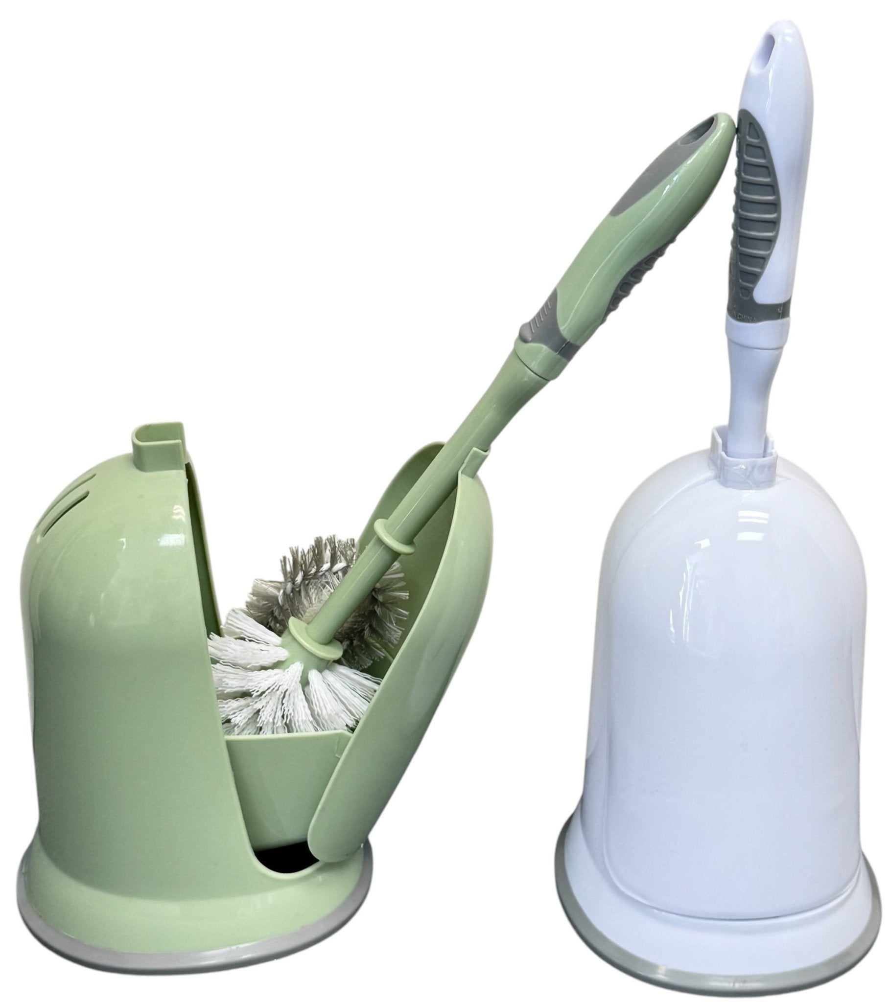 Durable Toilet Brush Set with Holder - Bathroom Cleaning - Brantford Surplus