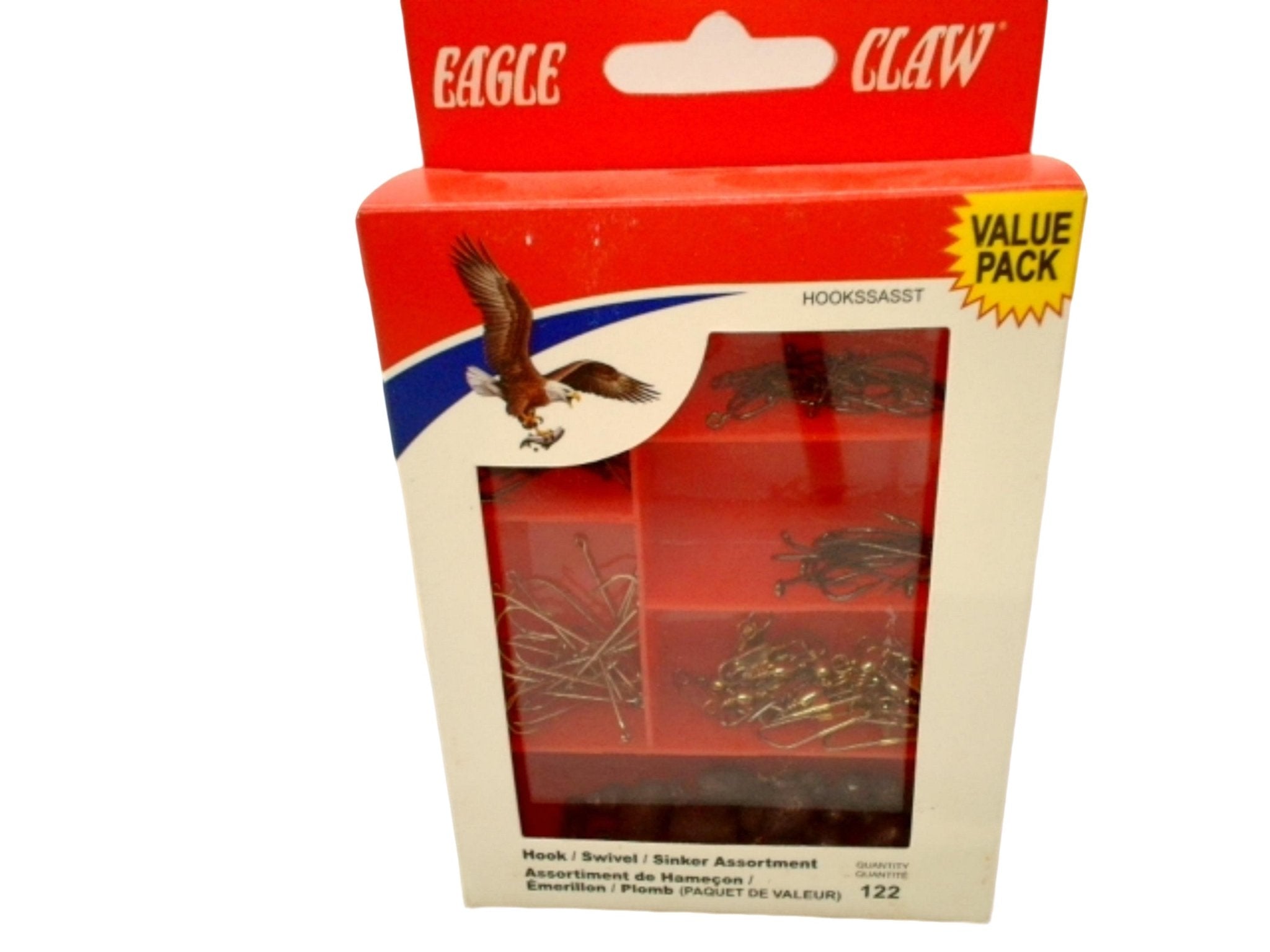 Eagle Claw 122pc Fishing Tackle Kit - Hooks Swivels Sinkers - Brantford Surplus