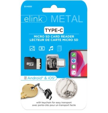 Elink USB - C Micro SD Card Reader - High Speed Adapter - Brantford Surplus