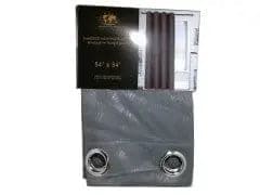 Embossed Gray Grommet Curtain 54"x84" - Brantford Surplus