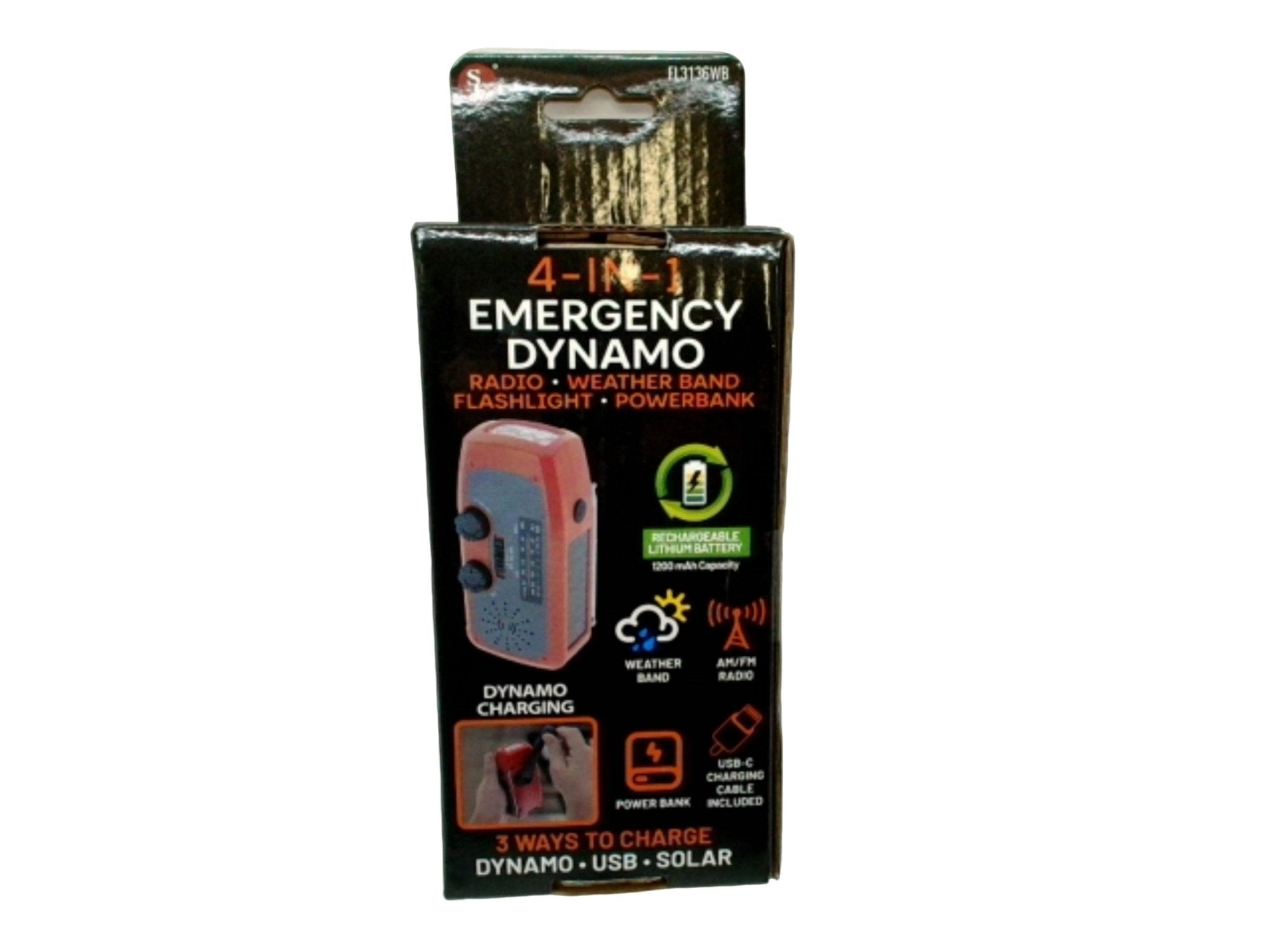 Emergency Weather Radio - Flashlight Power Bank Portable Device - Brantford Surplus