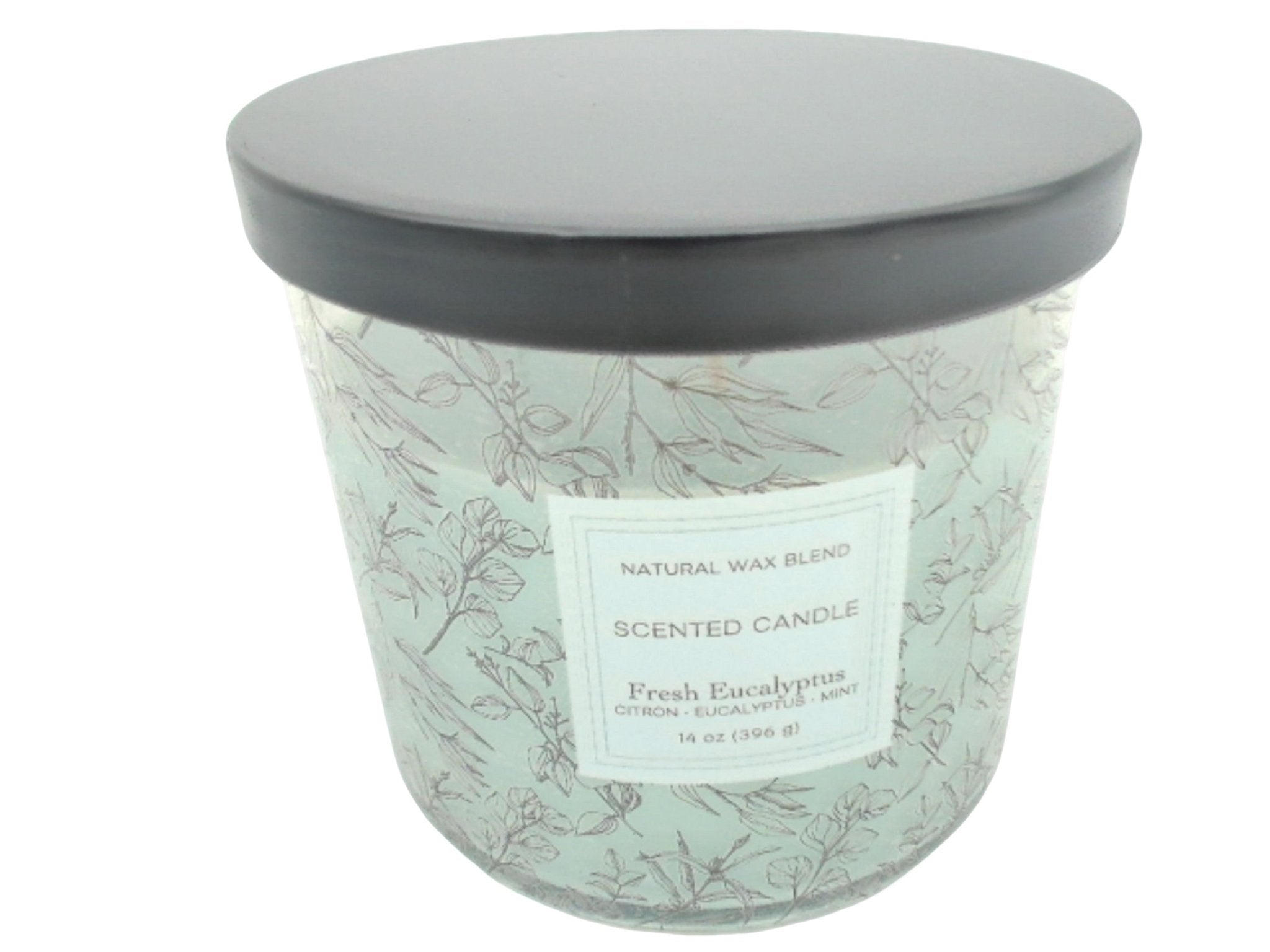 Eucalyptus Aromatherapy Candle 14oz - Fresh Scented Jar - Brantford Surplus