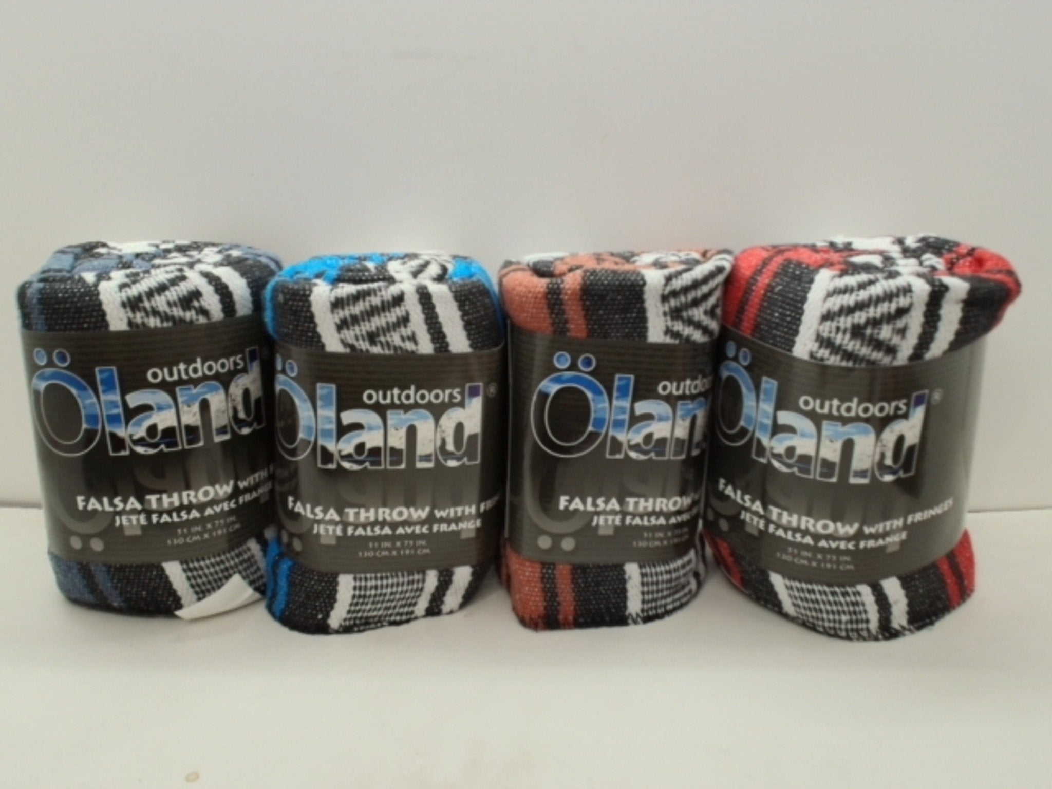 Falsa Outdoor Throw Blanket with Fringes 51x75 Oland - Brantford Surplus