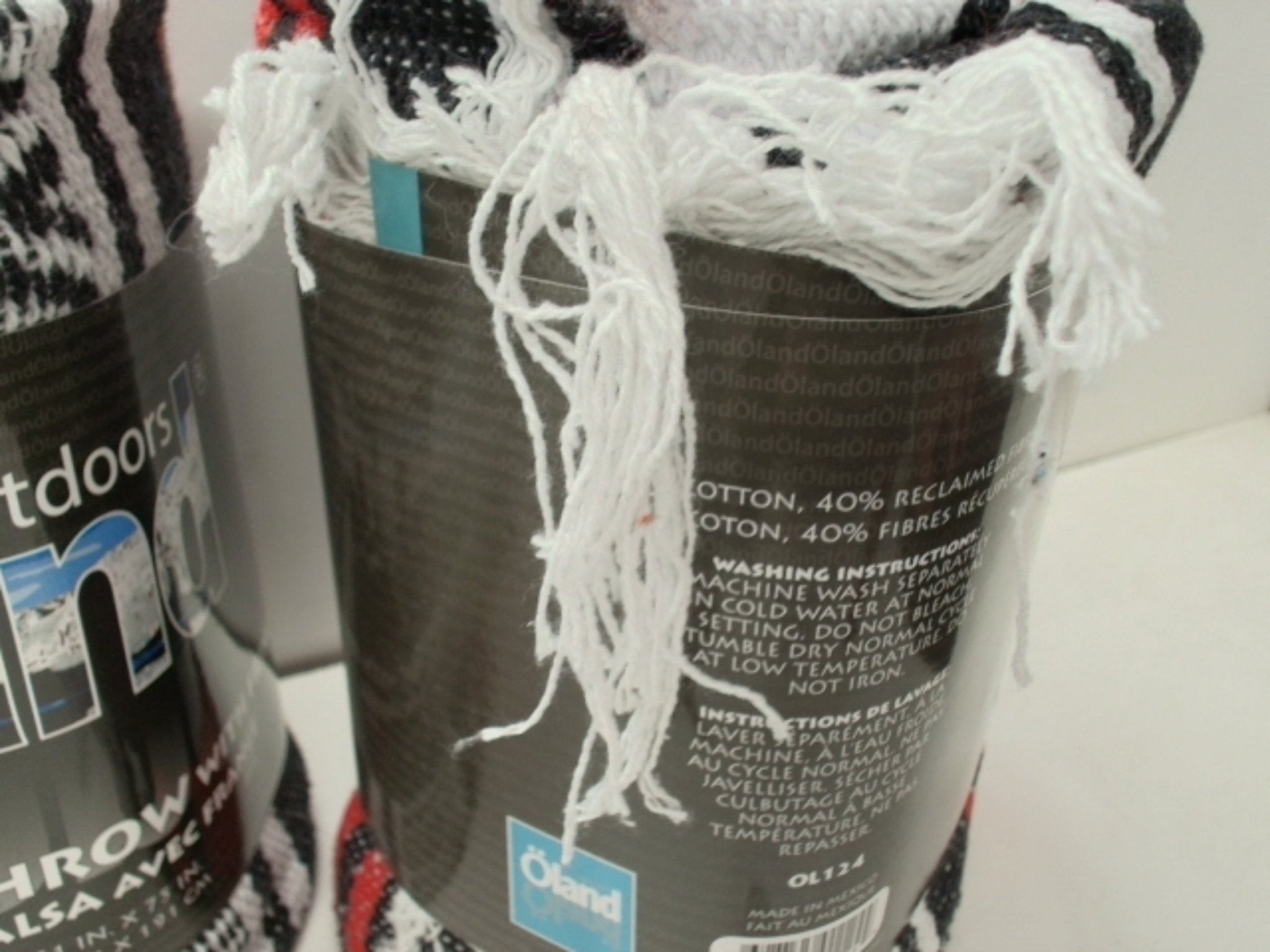 Falsa Outdoor Throw Blanket with Fringes 51x75 Oland - Brantford Surplus