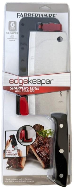 Farberware 6" Cleaver Knife with Sharpener Sleeve - Brantford Surplus