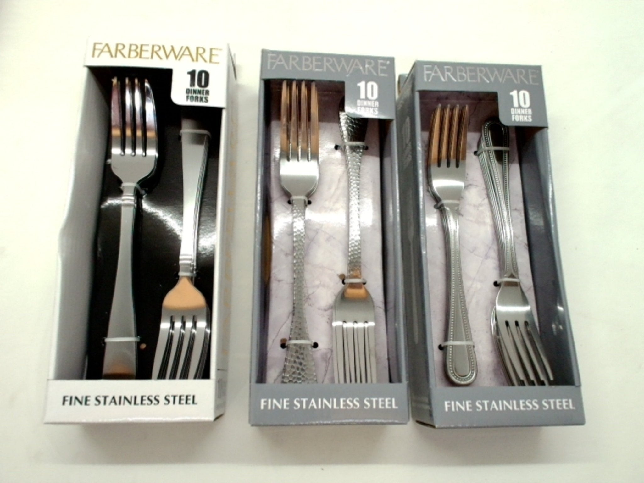 Farberware Stainless Steel Dinner Forks - 10 Pack Set - Brantford Surplus