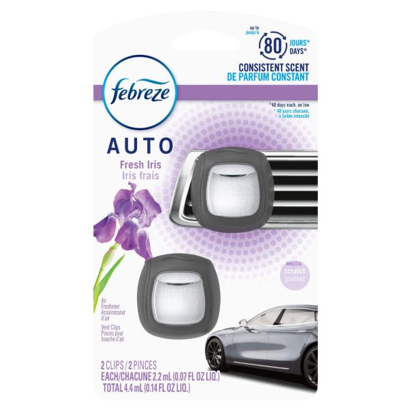 Febreze Car Air Freshener Dual Pack - Fresh Iris - Brantford Surplus