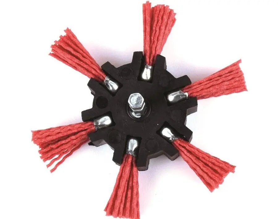 Filament flap brush 4 inch with .25 inch shank - Brantford Surplus