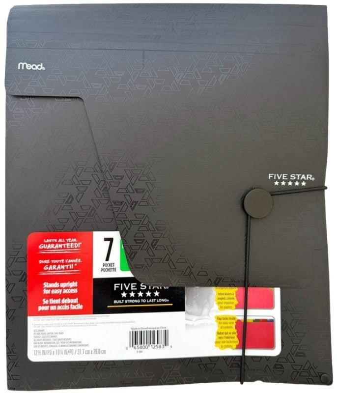 Five Star Expanding File Organizer - 7 Pockets - Brantford Surplus