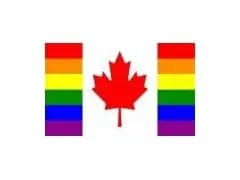 Flag rainbow with maple leaf 3x5 foot - Brantford Surplus