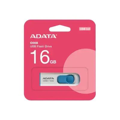 Flash Drive 16GB C008 USB 2.0 Retractable Capless ADATA - Brantford Surplus