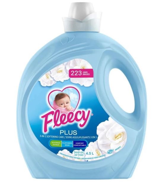 Fleecy Plus Fabric Softener Fresh Air 223 Loads 4.5L - Brantford Surplus