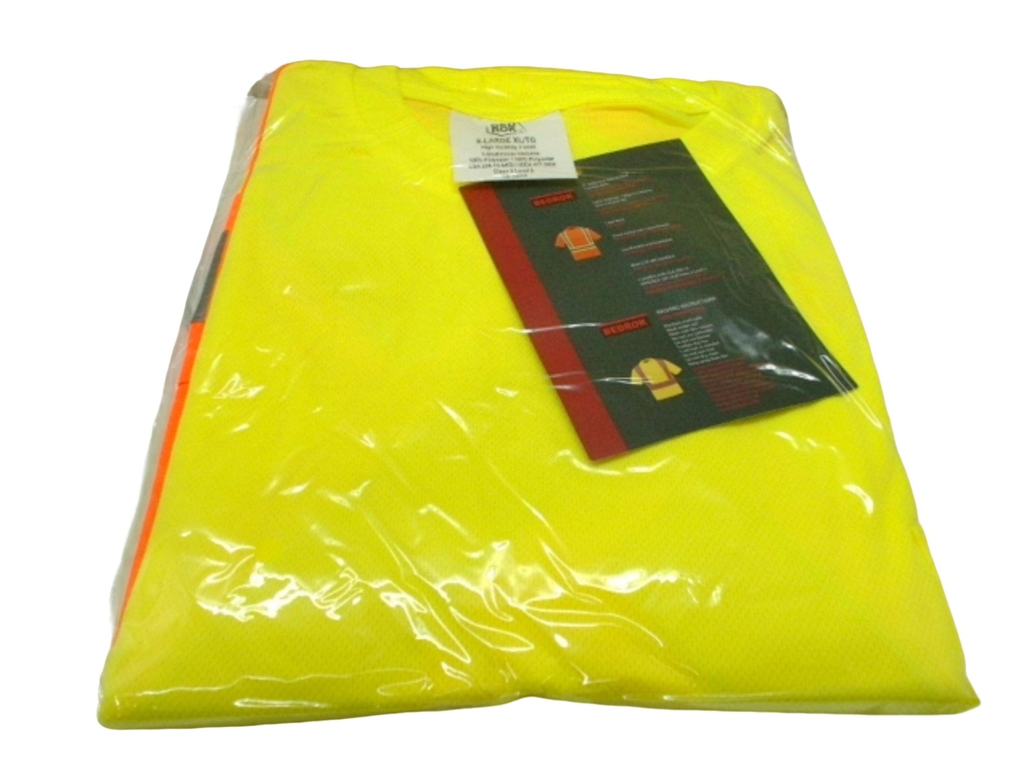 Fluorescent Yellow High Visibility Safety T-Shirt XL Bedrok - Brantford Surplus