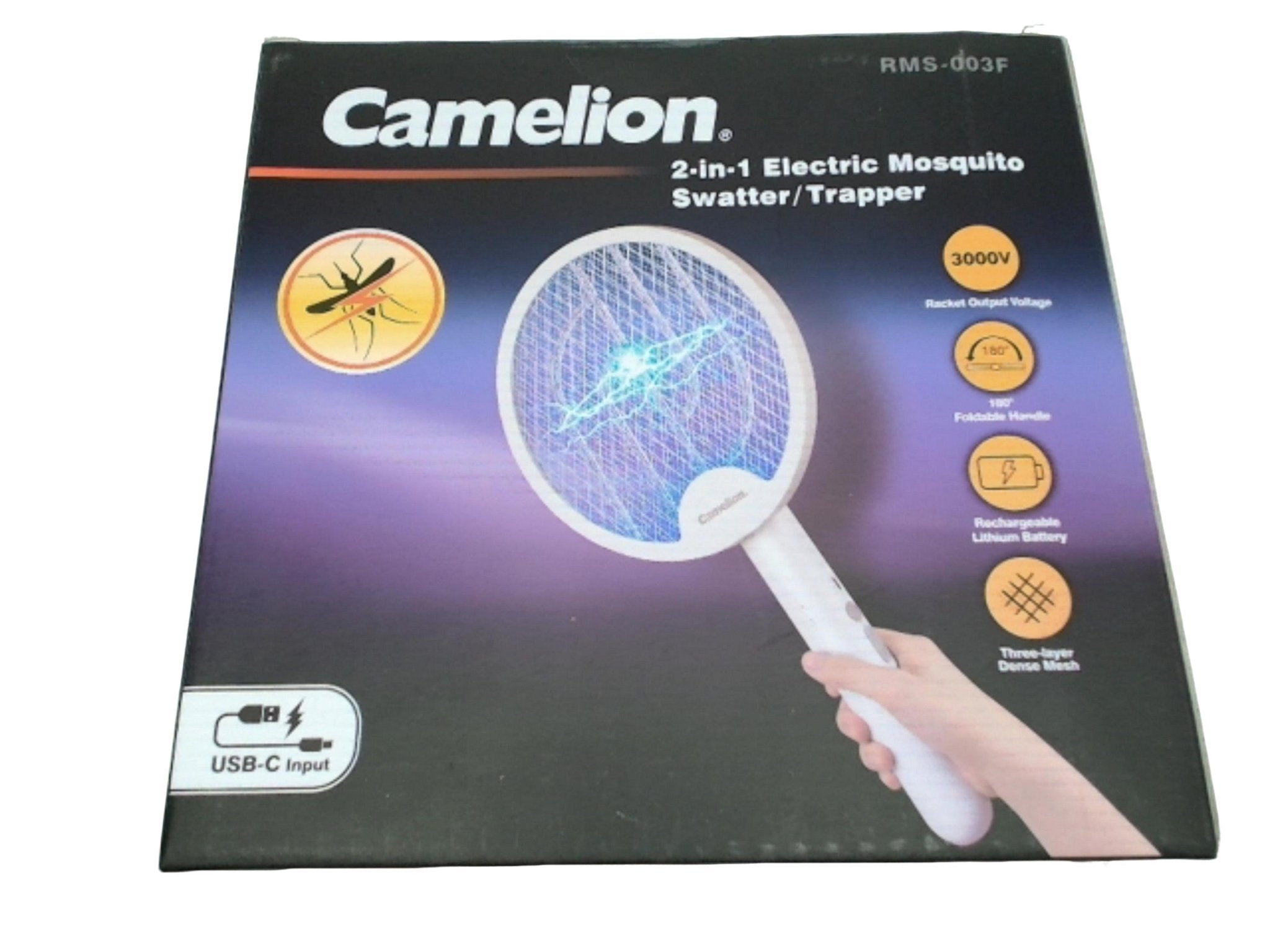 Foldable Electric Mosquito Racket - 2 - in - 1 Bug Zapper - Brantford Surplus