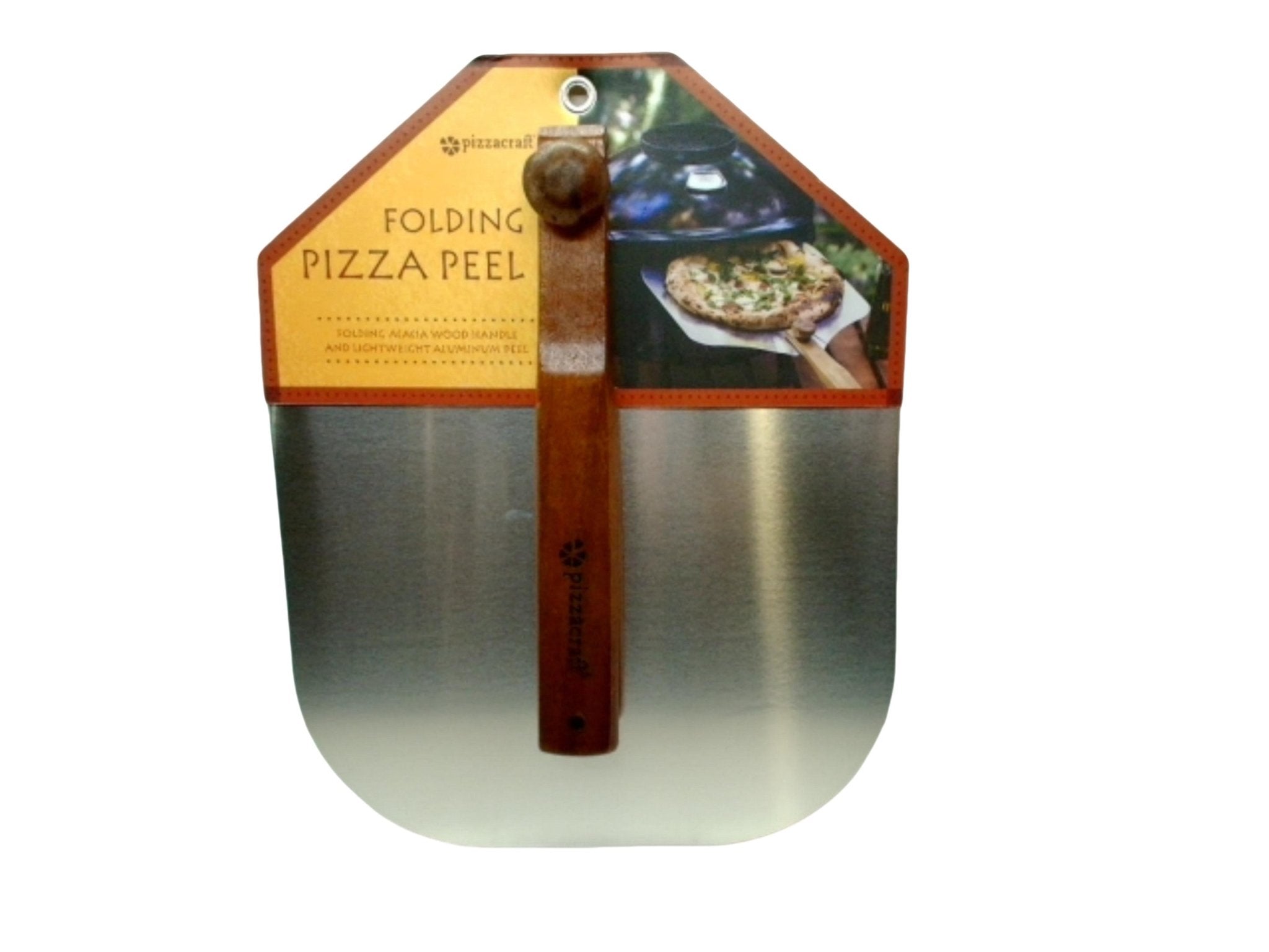 Folding Aluminum Pizza Peel with Acacia Handle - Pizzacraft - Brantford Surplus
