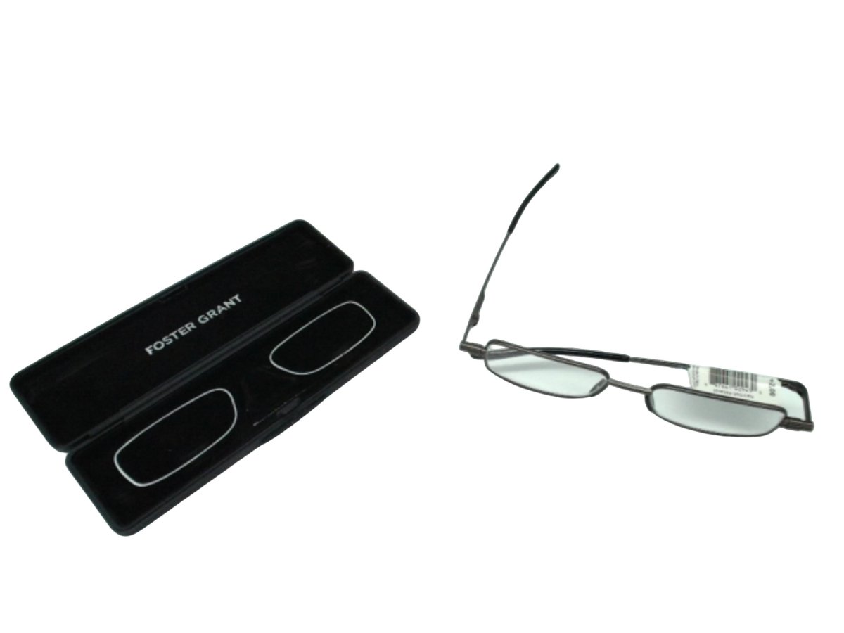 Foster Grant Folding Reading Glasses +2.00 Compact Readers - Brantford Surplus