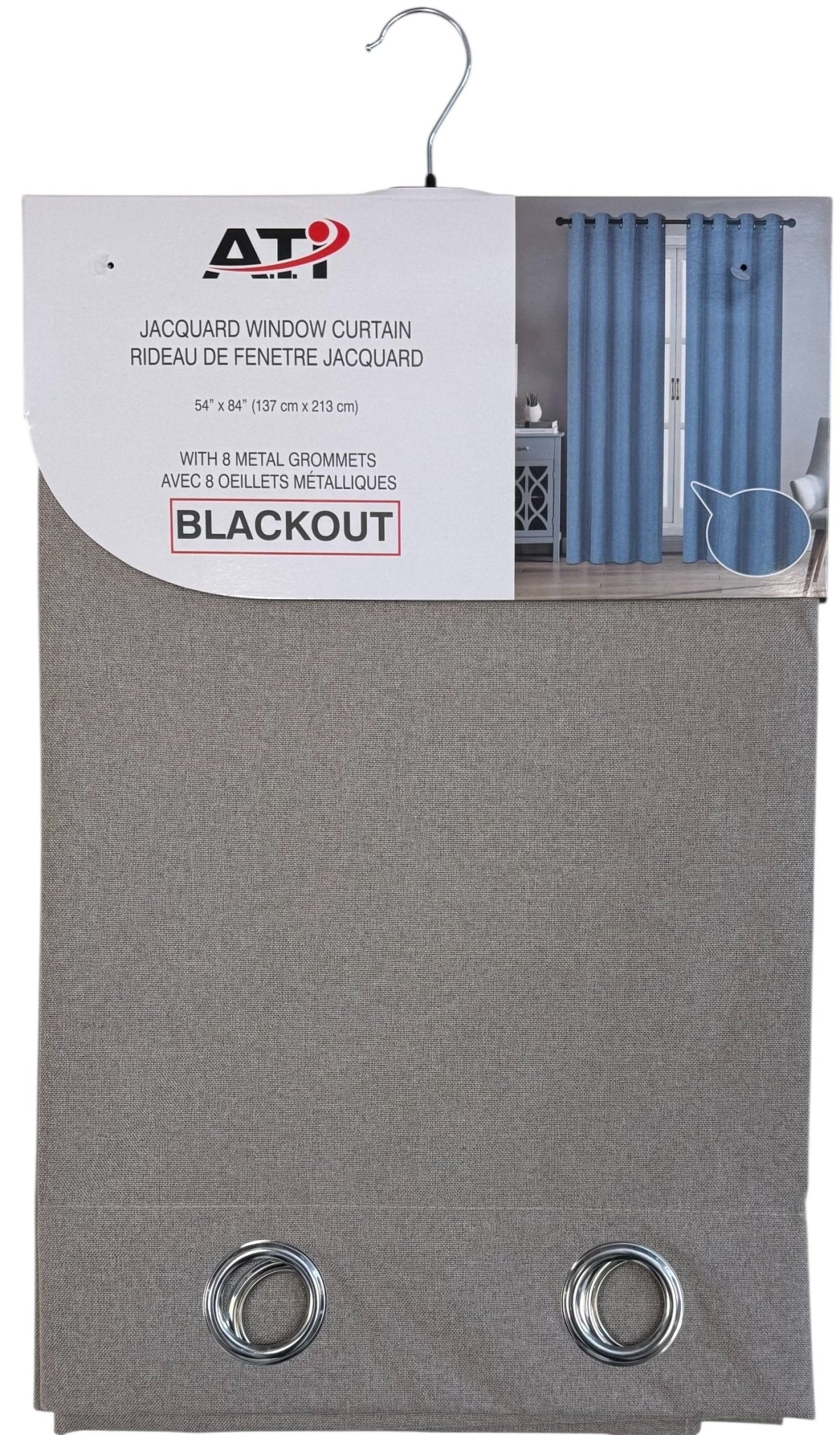 Fuller Blackout Curtains 54x84 Inch Linen Panel - Brantford Surplus