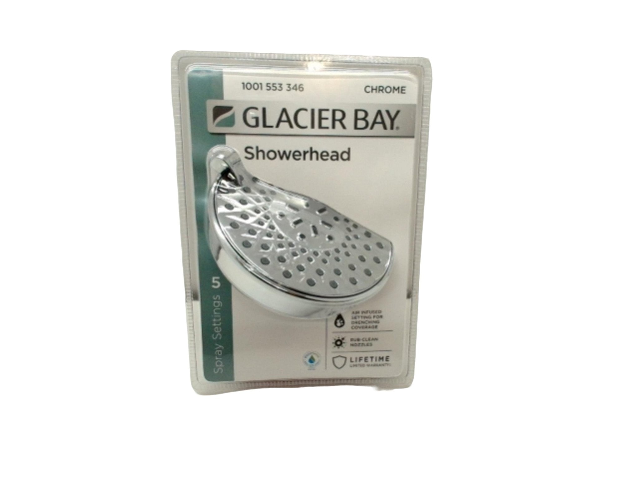 Glacier Bay 5 - Setting Chrome Showerhead - Brantford Surplus