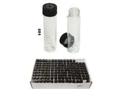 Glass Vial 2 - 3/16" with Black Cap - Brantford Surplus