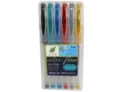 Glitter Gel Pens Metallic Color - Flow - Brantford Surplus