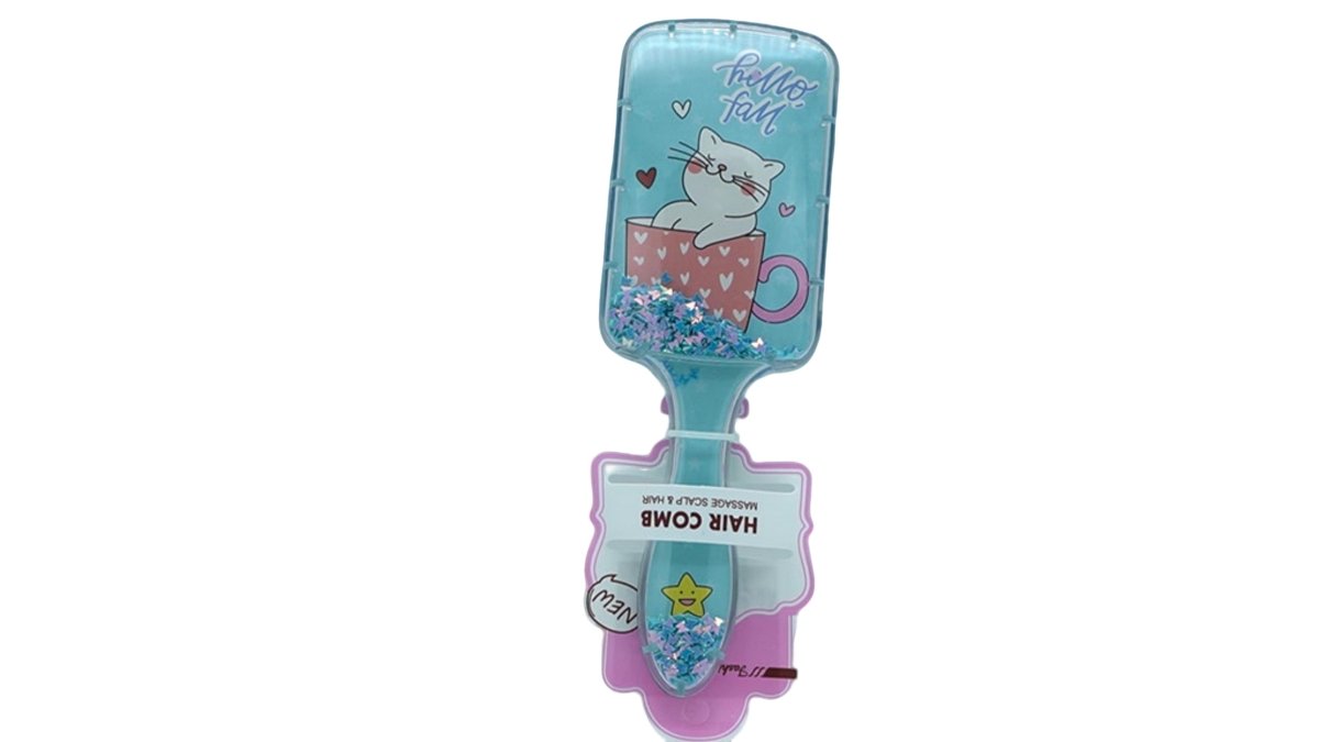 Glitter Hair Brush for Kids - Little Kitty JJ Fashion - Brantford Surplus