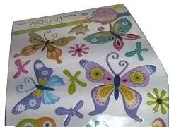 Glitter Puffy 10.63"x15.35" Kids Wall Décor Butterfly Blast - Brantford Surplus