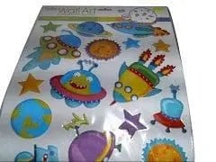 Glitter Puffy 10.63"x15.35" Kids Wall Décor Out Of This World - Brantford Surplus