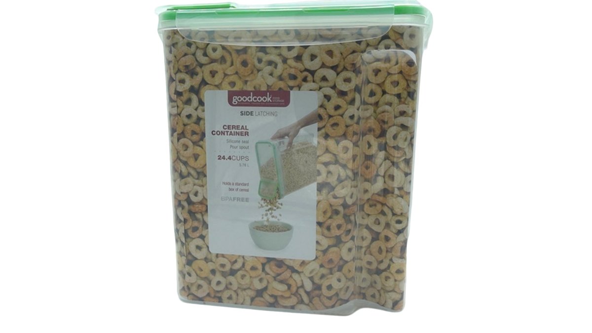 Goodcook Plastic Cereal Container 24.4 Cups Airtight Lid - Brantford Surplus