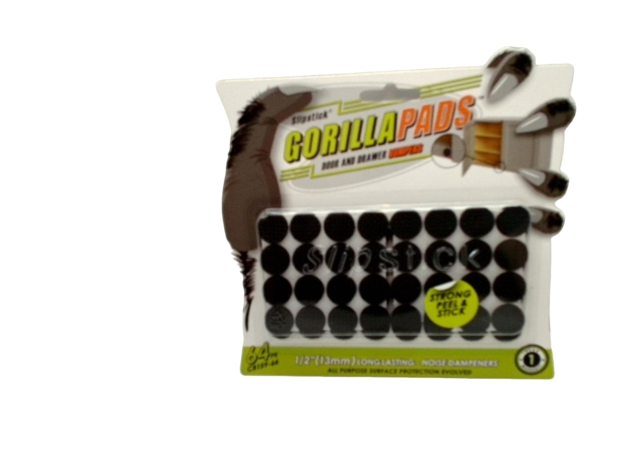 Gorilla Pads 1/2" Cabinet Door Bumpers - 64 Pack - Brantford Surplus