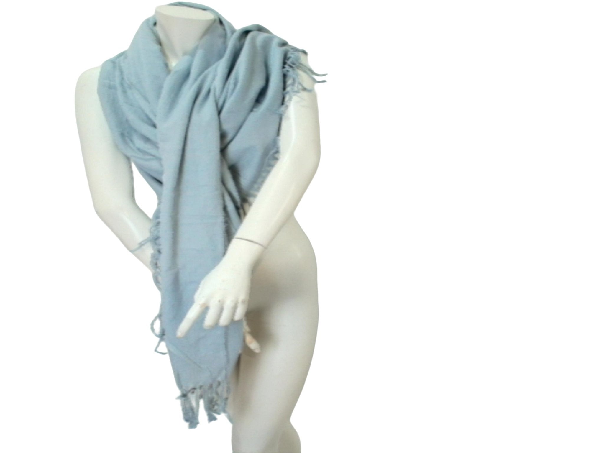 Grey Pashmina Scarf - Soft Lightweight Shawl Wrap - Brantford Surplus