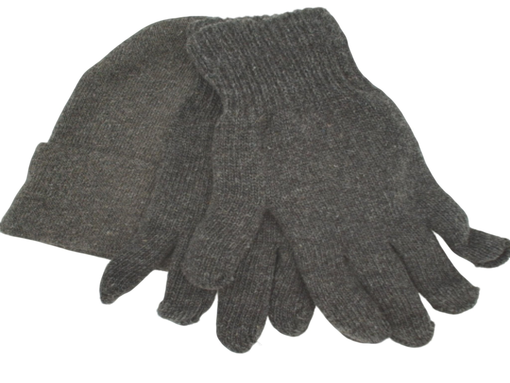 Grey Recycled Yarn Hat and Glove Set - Antonio Nicci - Brantford Surplus
