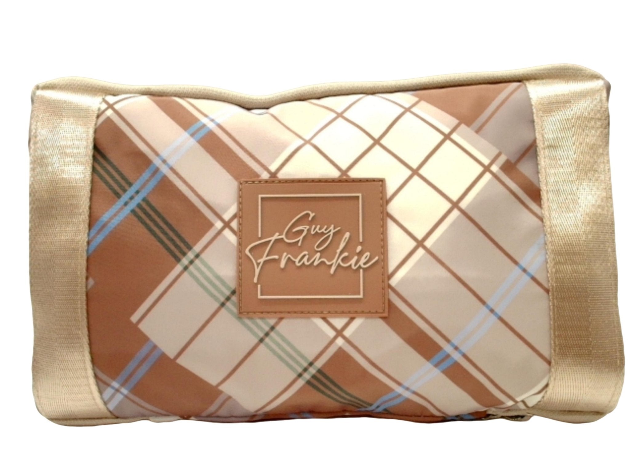 Guy Frankie Brown Plaid Tote Bag - Brantford Surplus