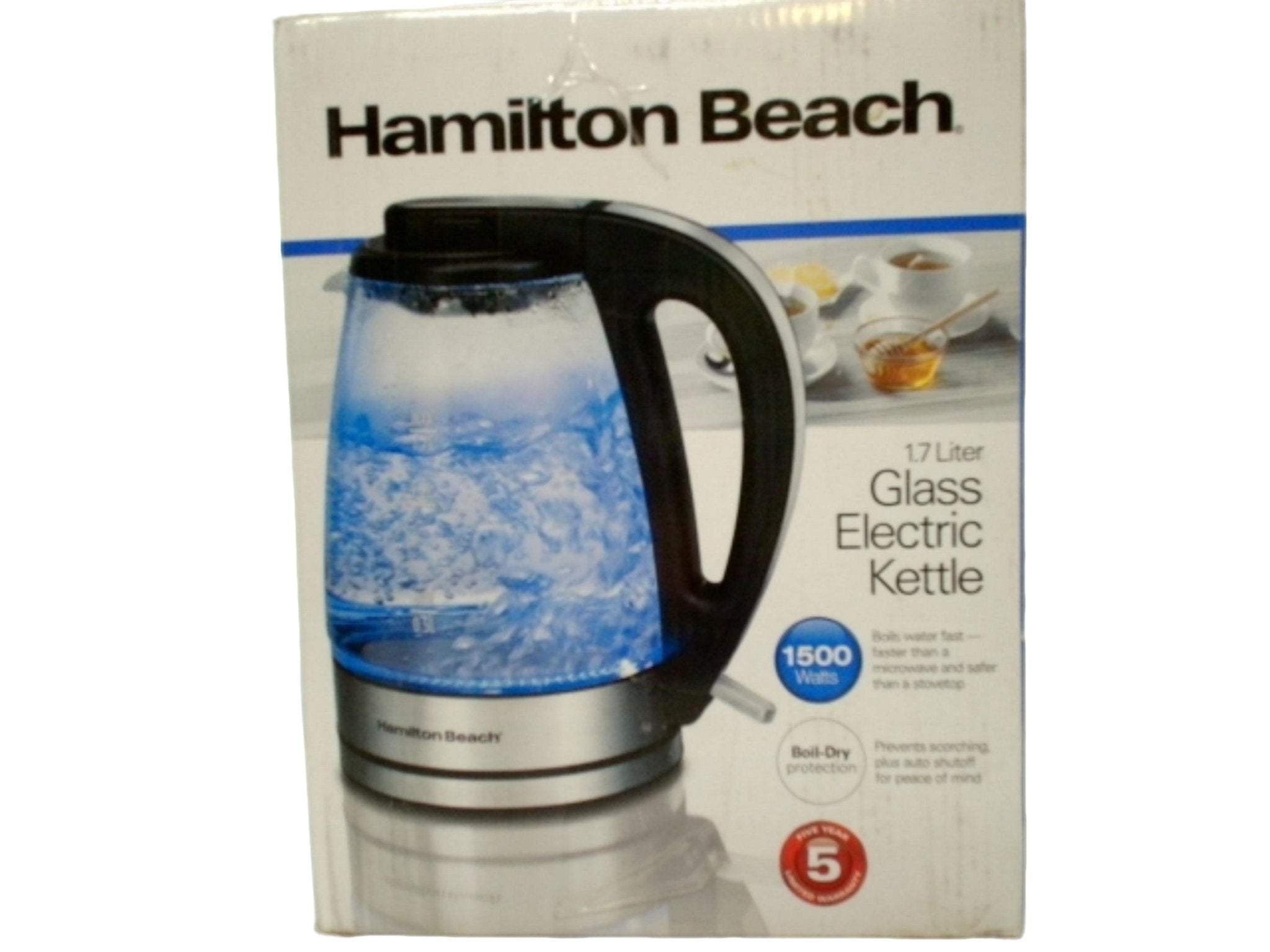 Hamilton Beach Fast Boil Glass Electric Kettle 1.7L - Brantford Surplus