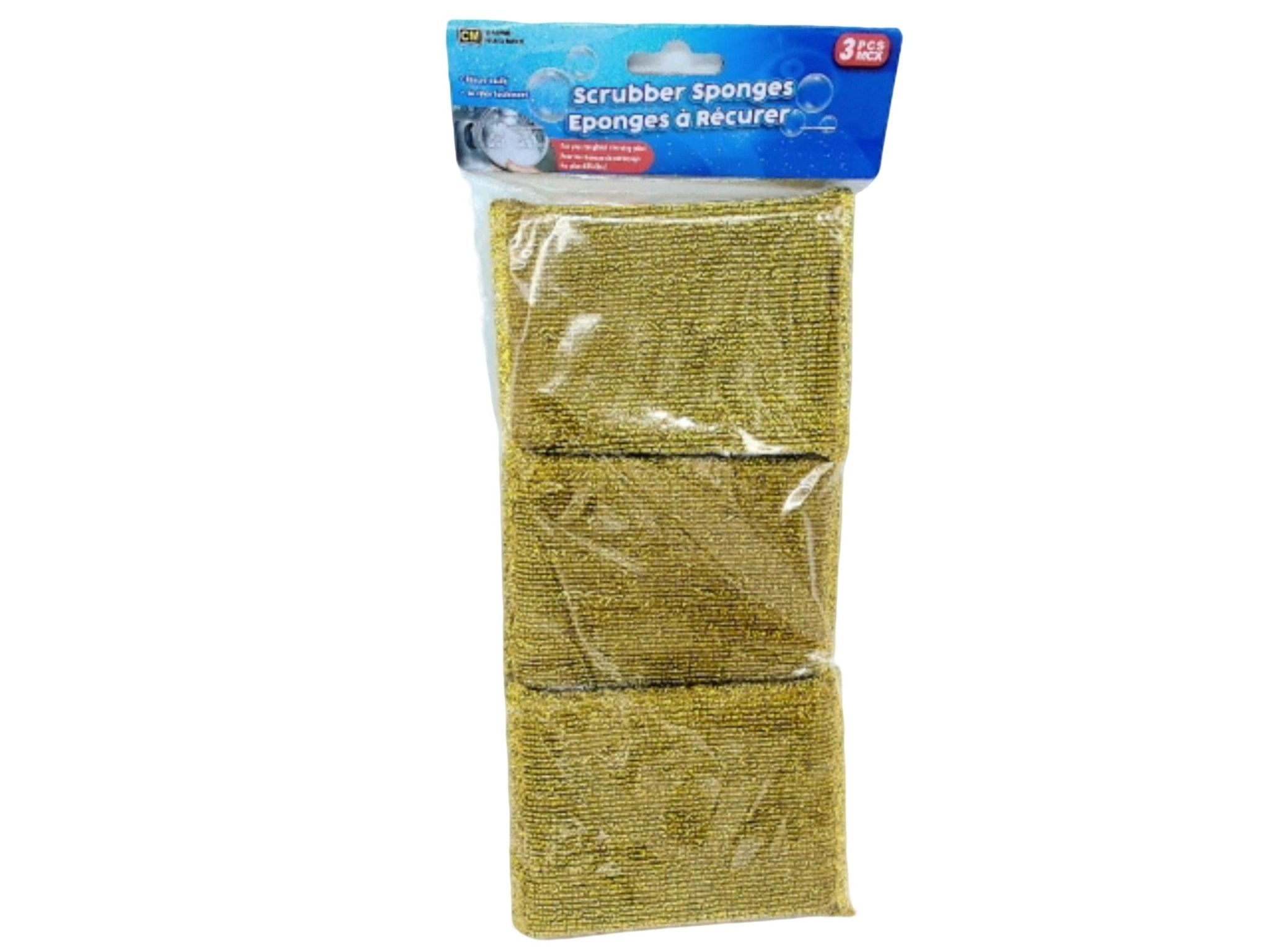 Heavy Duty Kitchen Scrubber Sponges 3 Pack Cleaner - Brantford Surplus