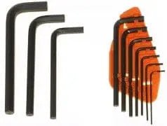 Hex Key Metric Chrome - vanadium 10pc - Brantford Surplus