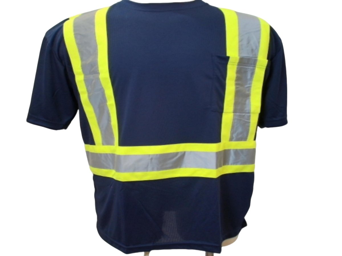 High Visibility Safety T-Shirt Navy Blue 3XL Workwear - Brantford Surplus