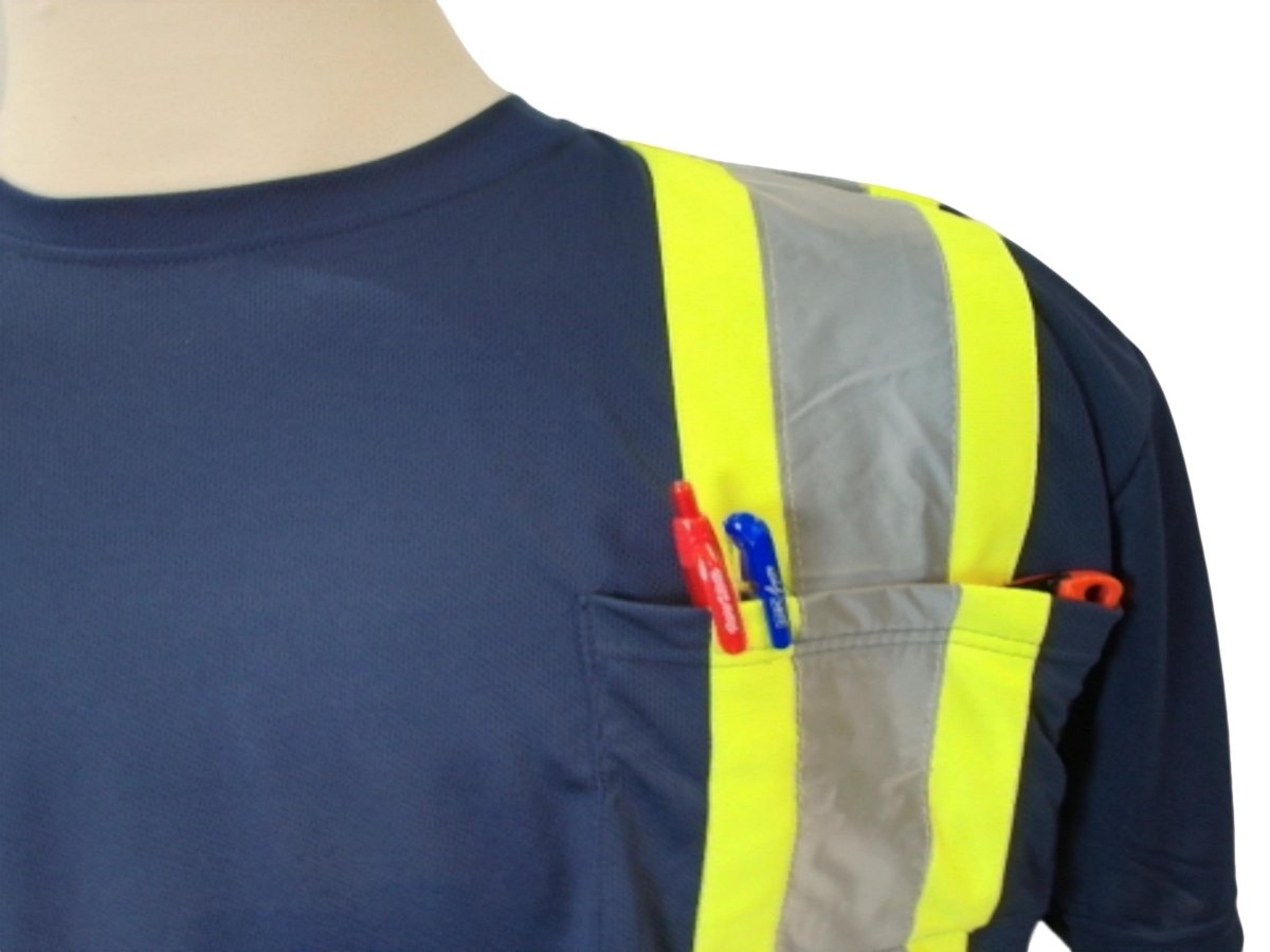 High Visibility Safety T-Shirt Navy Blue 4XL Workwear - Brantford Surplus