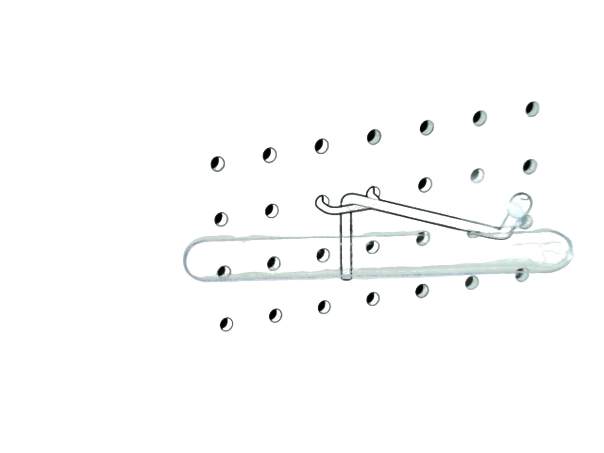 Hillman Zinc Pegboard Hooks 3 - Pack for 1/4" Holes - Brantford Surplus