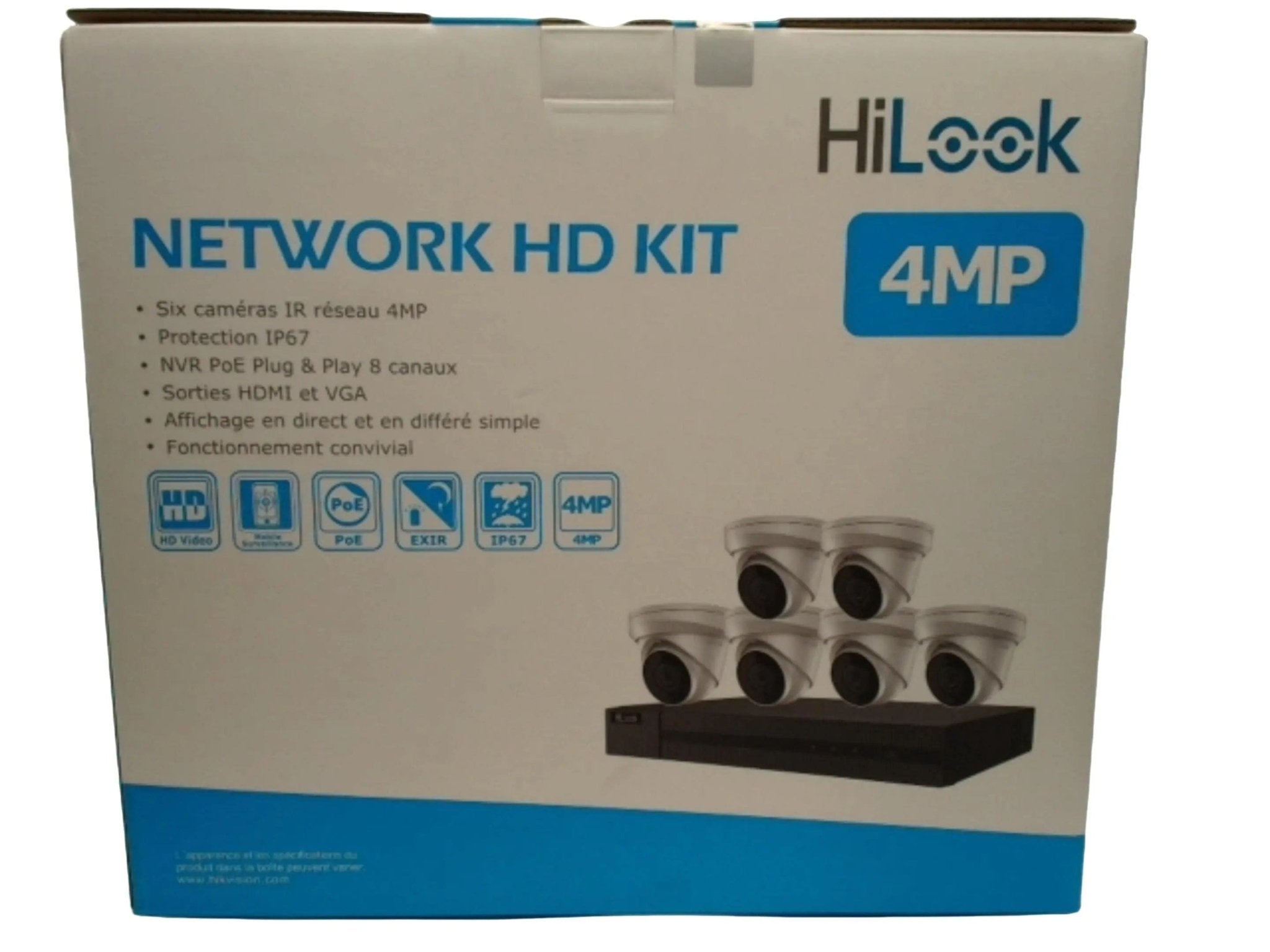 HiLook 8 channel Network Video Recorder 2TB kit with 6 cameras - Brantford Surplus