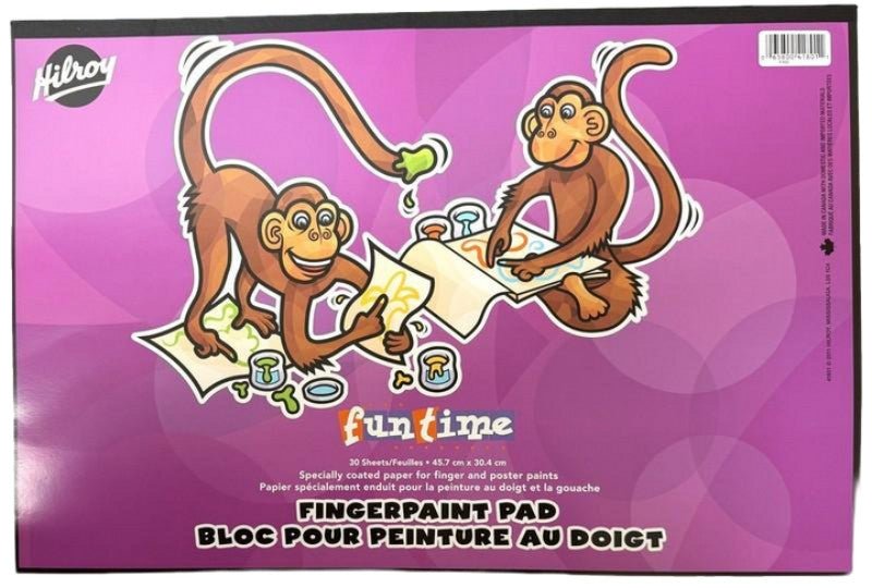 Hilroy Kids Art Paper: 18"x12" Fingerpaint Pad, 30 Sheets - Brantford Surplus