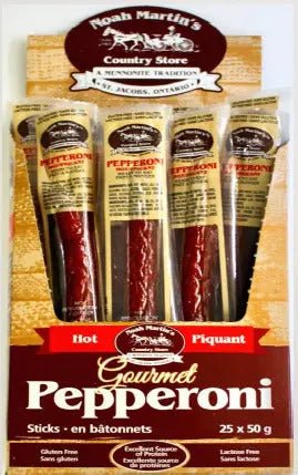 Hot Pepperoni Singles by Heidelberg Foods - 50g Pack - Brantford Surplus