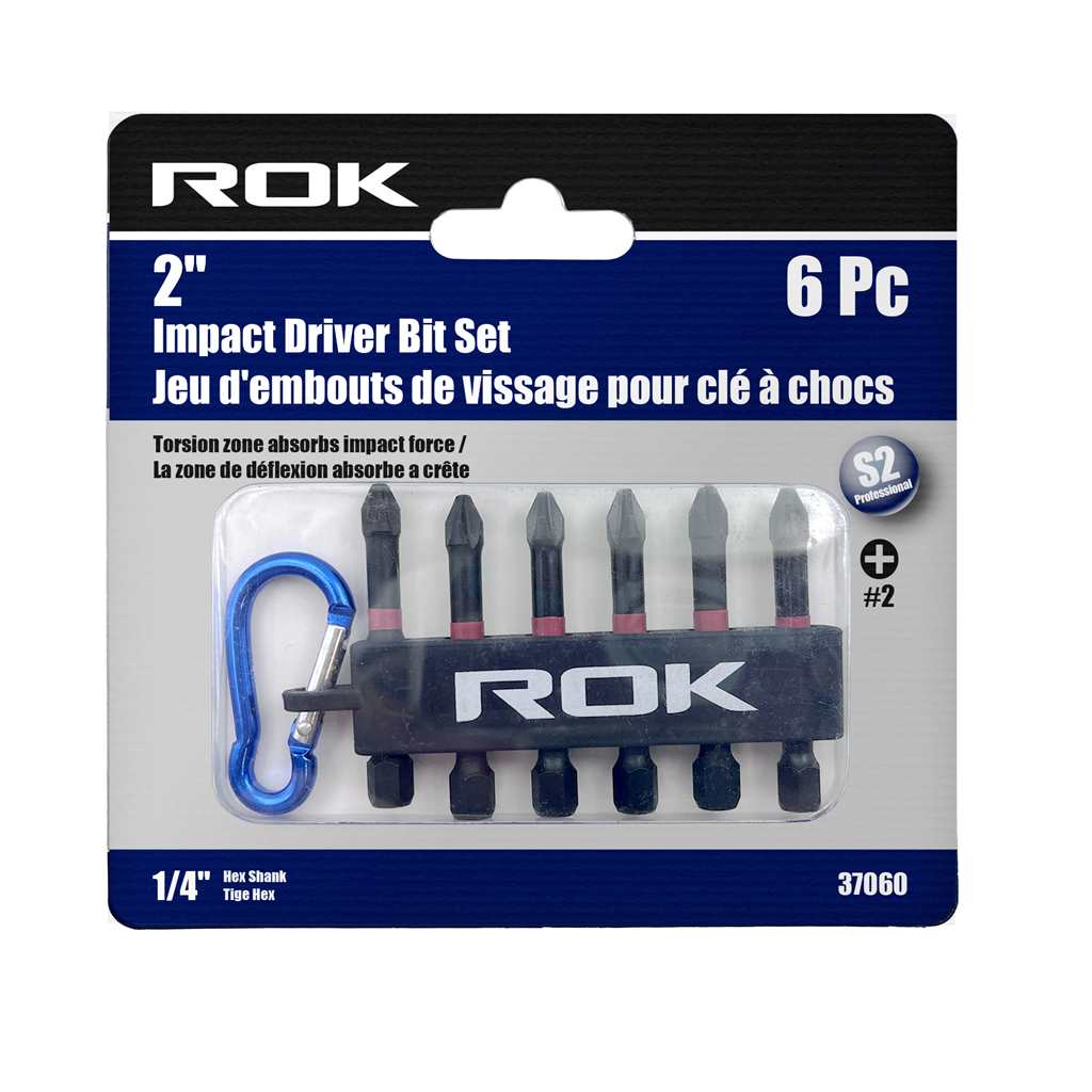 Impact driver bit set - 6 pc 2 Phillips 2 inch - Brantford Surplus