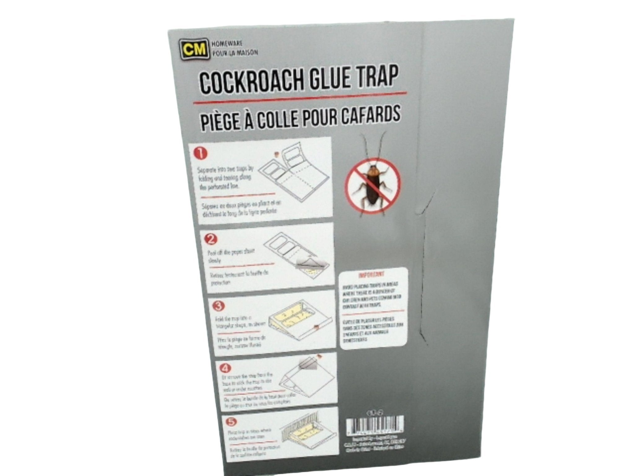 Indoor Roach Glue Traps 4 Pack - Effective Cockroach Control - Brantford Surplus