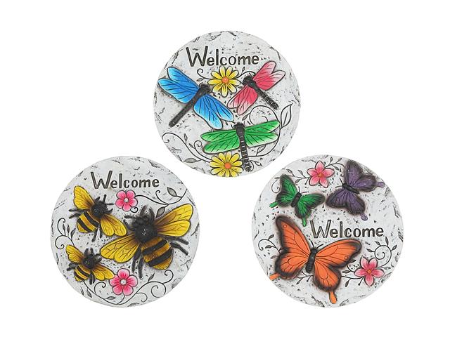 Insect Welcome Round Garden Stepping Stones 10" - Brantford Surplus