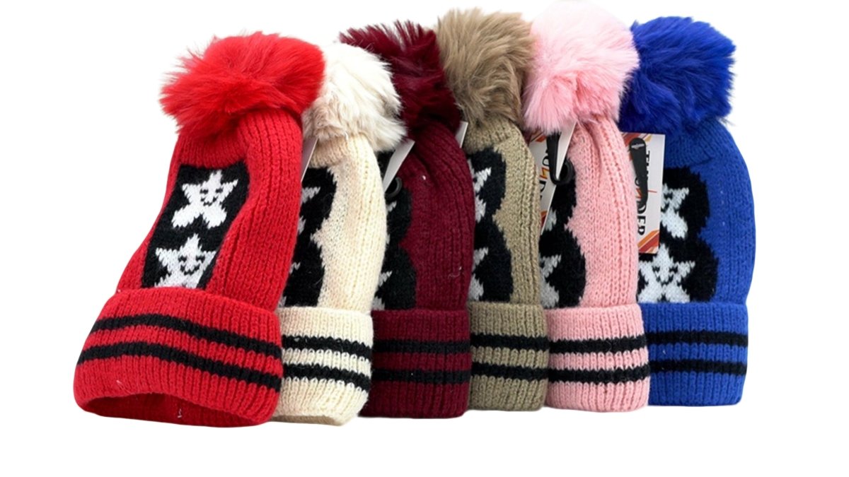 Insulated Kids Winter Hats - Warm Assorted Beanies - Brantford Surplus