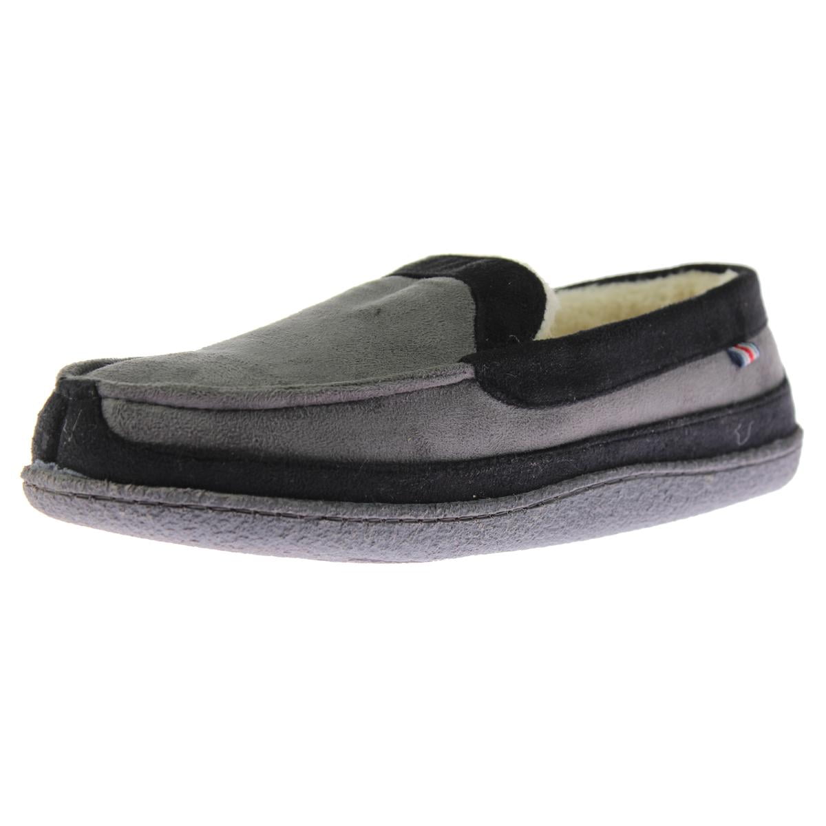 Izod Men's Memory Foam Slippers - Grey Indoor Outdoor - Brantford Surplus
