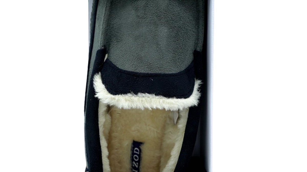 Izod Men's Memory Foam Slippers - Grey Indoor Outdoor Shoes - Brantford Surplus