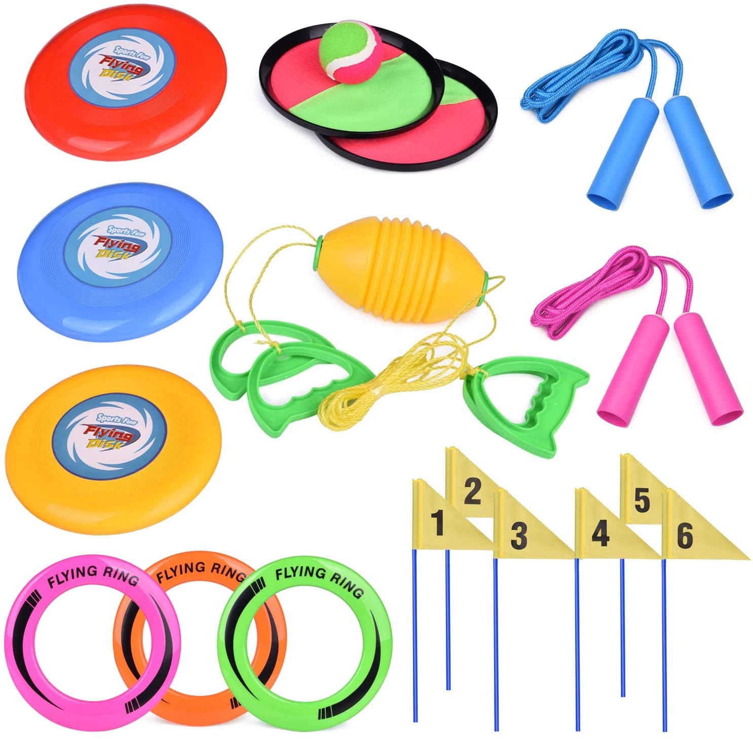 Kids' Outdoor Lawn Game Set - 18 Pieces Funlittletoys - Brantford Surplus