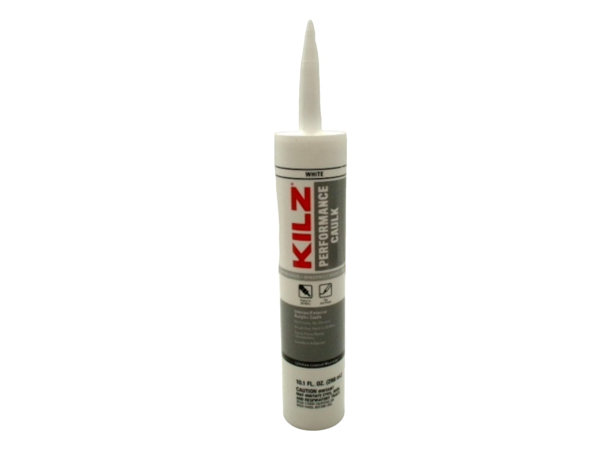 Kilz Acrylic Caulk Sealant - White 298mL Interior Exterior - Brantford Surplus